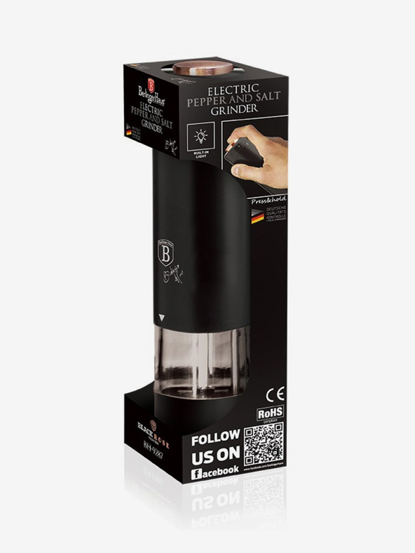 Berlingerhaus Електрическа мелничка за черен и бял пипер BERLINGERHAUS Black Rose Collection