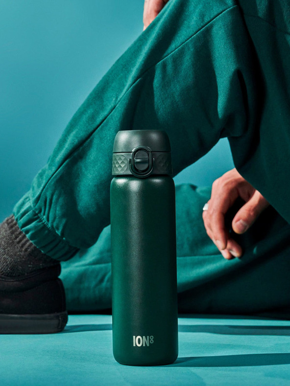 ION8 Тъмнозелена неръждаема бутилка Ion8 Leak Proof (600 мл)