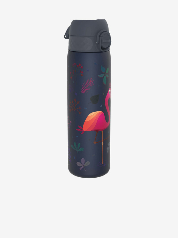 ION8 Тъмносиня щампована бутилка Ion8 Leak Proof Flamingo (500 мл)