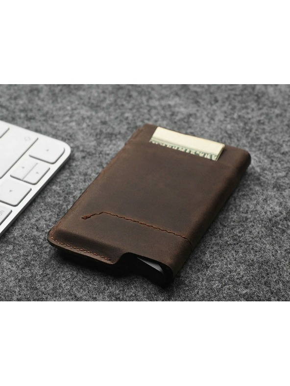 Pularys Мъжки кожен портфейл Pularys Gobi кафяв