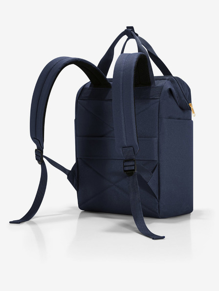 Reisenthel Тъмносиня дамска раница Reisenthel Allrounder R Rhombus Midnight Gold