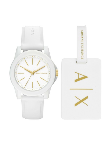 Armani Exchange Дамски подаръчен комплект часовник Armani Exchange Lady Banks и каишка за багаж AX7126