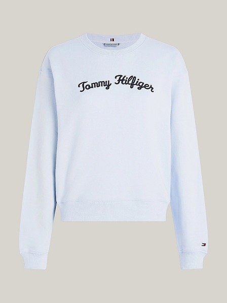 Tommy Hilfiger Дамски светлосин винтидж суитшърт Tommy Hilfiger