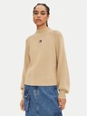 Tommy Jeans Дамски бежов суитшърт Tommy Jeans Badge Rib-Knit Gentle Gold