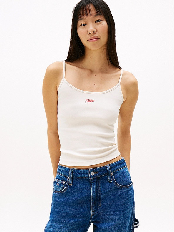 Tommy Jeans Дамски бял потник 20241 Tommy jeans