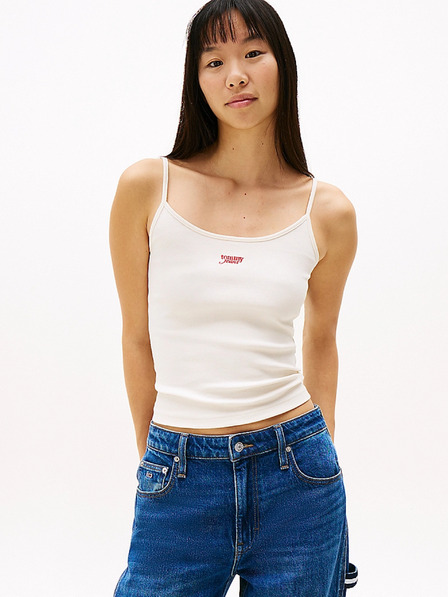 Tommy Jeans Дамски бял потник 20241 Tommy jeans
