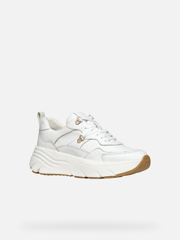 Geox Бели дамски маратонки Geox Iamantha