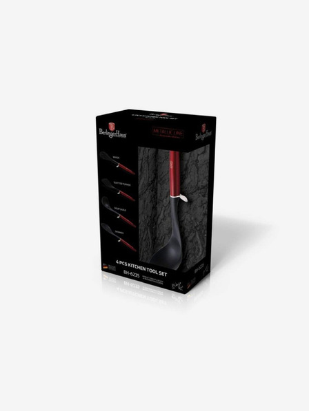 Berlingerhaus Кухненски прибори комплект от 4 части Бургунди Металик Линия BERLINGERHAUS