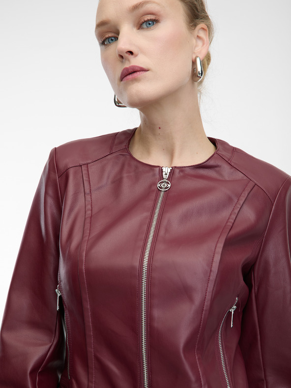 Orsay Бордо дамско кожено яке ORSAY