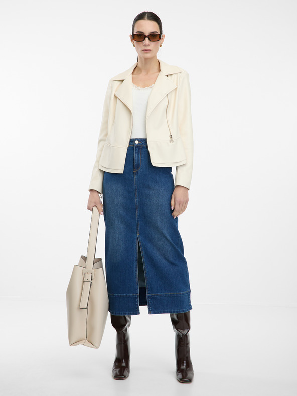 Orsay Кремава дамско кожено яке ORSAY