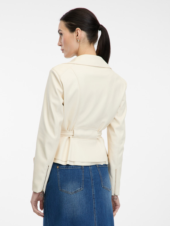 Orsay Кремава дамско кожено яке ORSAY