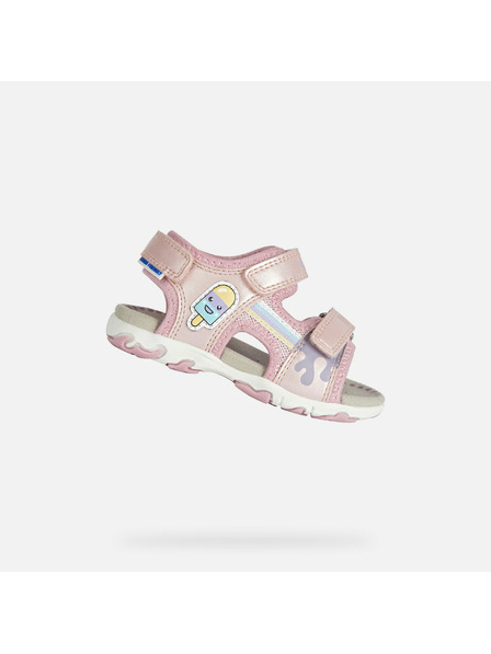 Geox Розови сандали Geox Flaffee за момичета