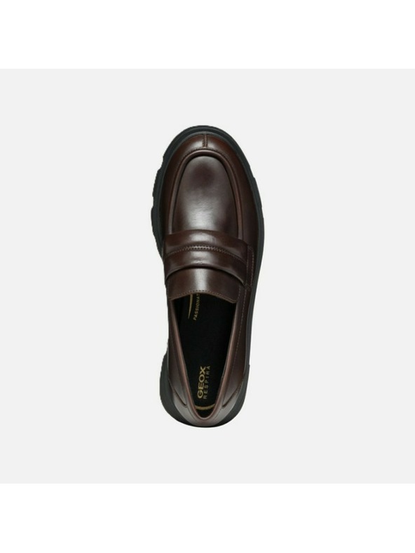 Geox Тъмнокафяви дамски мокасини Geox Vilde