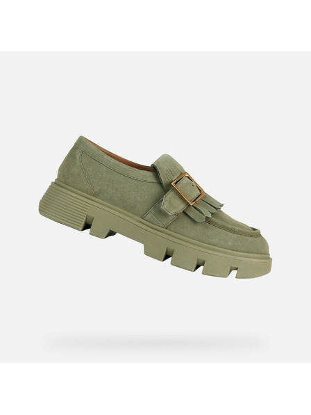 Geox Светлозелени дамски мокасини Geox Vilde