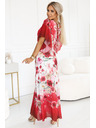 numoco Леки прегъващи се макси рокля с цветен десен червена роза
