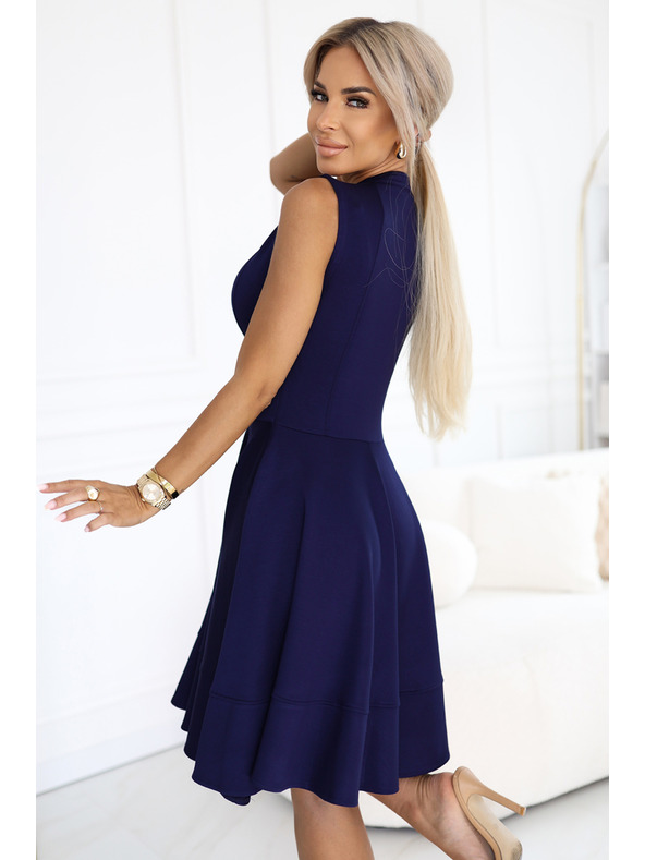 numoco Ексклузивна рокля с разширена долна част и златен цип