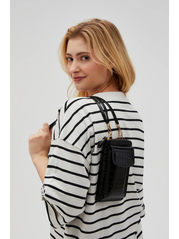 Moodo Черен калъф за телефон с презрамка