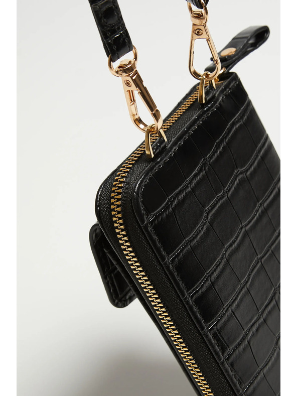 Moodo Черен калъф за телефон с презрамка