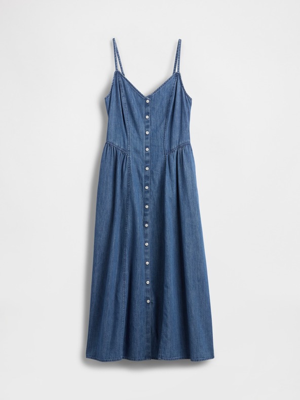 GAP Макси рокля от деним с джобове GAP