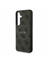 Guess Guess PU кожен 4G цветен пръстен MagSafe заден калъф за Samsung Galaxy S25 Brown