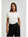 Moodo Бяла базова тениска с къс ръкав