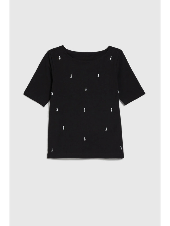 Moodo Черна щампована тениска