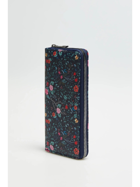 Moodo Тъмносиня щампована портмоне