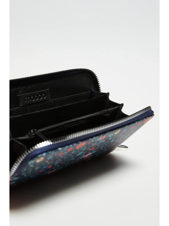 Moodo Тъмносиня щампована портмоне