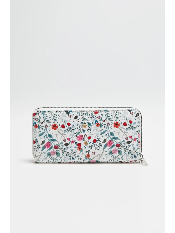 Moodo Бяла щампована портмоне