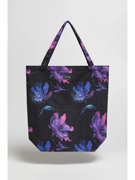 Moodo Тъмна памучна щампована чанта