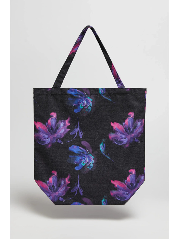 Moodo Тъмна памучна щампована чанта