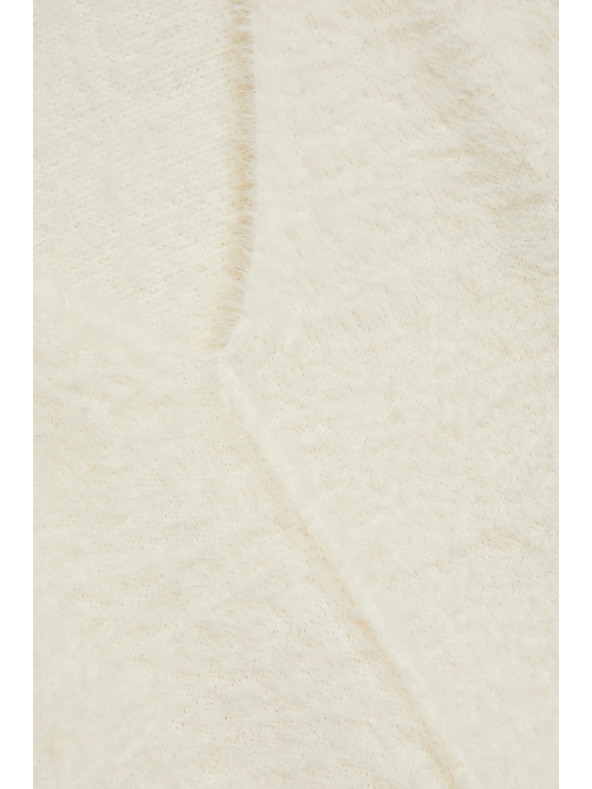 Moodo Бял пуловер с V-образно деколте