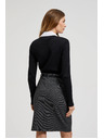 Moodo Черен дамски топ с дълъг ръкав