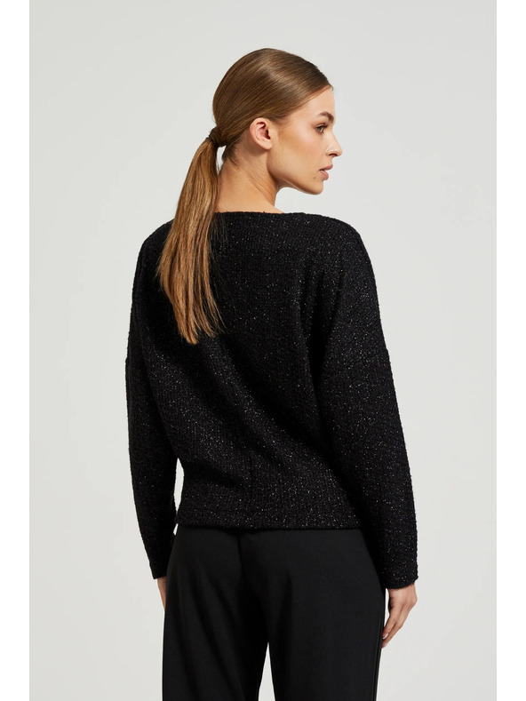 Moodo Черен топ с дълъг ръкав