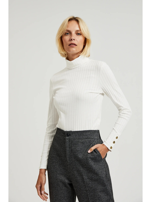 Moodo Светъл дамски топ с дълъг ръкав