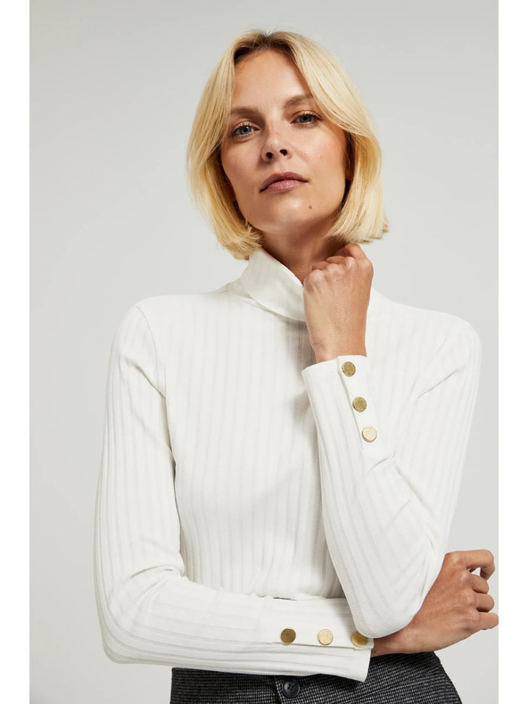 Moodo Светъл дамски топ с дълъг ръкав