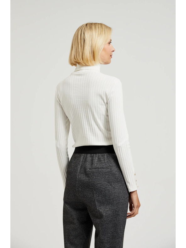 Moodo Светъл дамски топ с дълъг ръкав