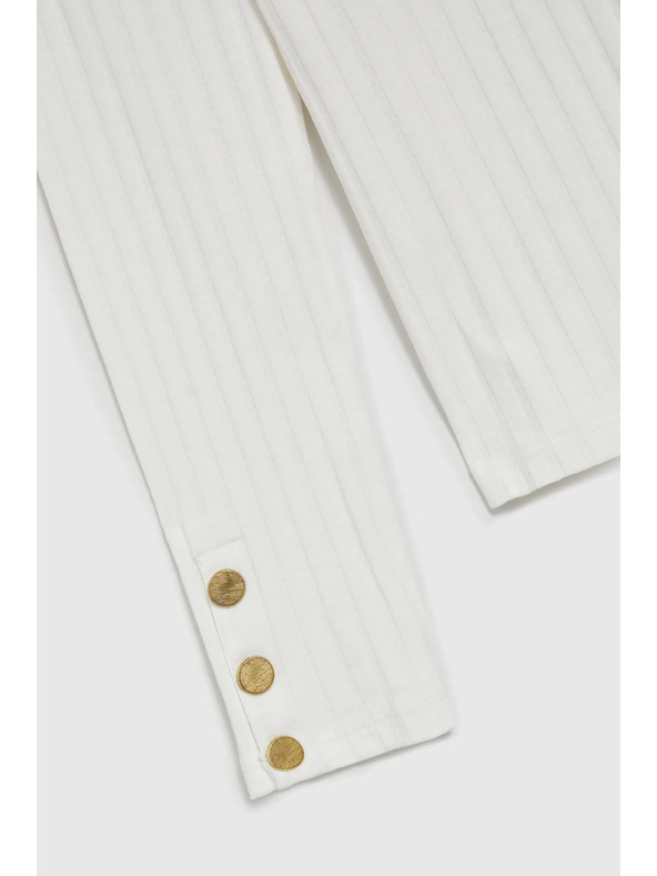 Moodo Светъл дамски топ с дълъг ръкав