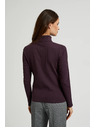 Moodo Тъмновиолетов дамски топ с дълъг ръкав