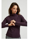 Moodo Тъмновиолетов дамски топ с дълъг ръкав