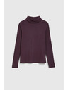 Moodo Тъмновиолетов дамски топ с дълъг ръкав