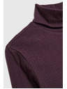 Moodo Тъмновиолетов дамски топ с дълъг ръкав