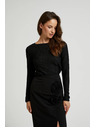 Moodo Черен дамски топ с дълъг ръкав