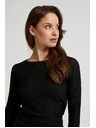 Moodo Черен дамски топ с дълъг ръкав