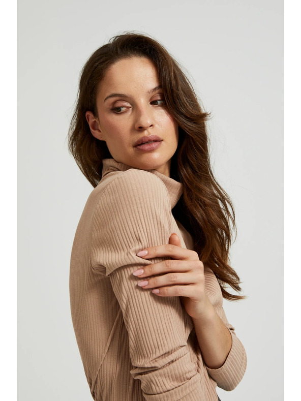 Moodo Кафяв дамски топ с дълъг ръкав