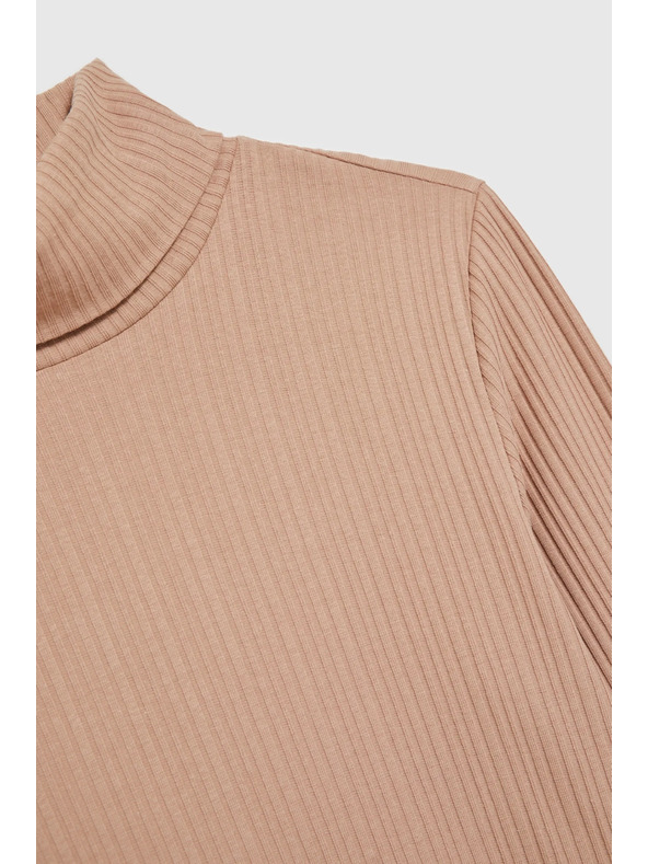 Moodo Кафяв дамски топ с дълъг ръкав