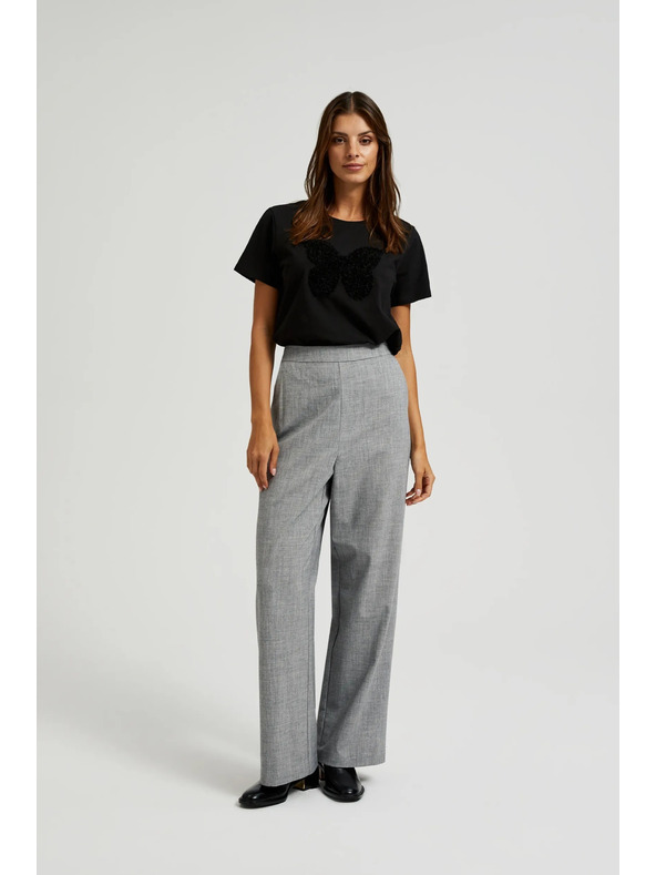 Moodo Черна тениска с къс ръкав