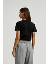 Moodo Черна тениска с къс ръкав