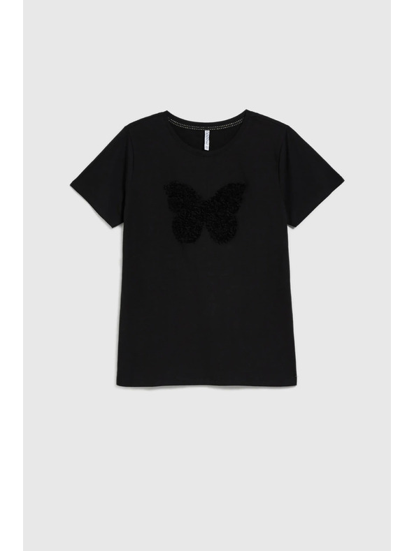 Moodo Черна тениска с къс ръкав