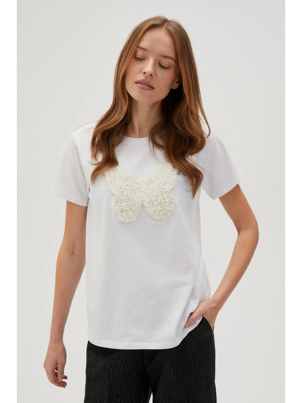 Moodo Бяла тениска с къс ръкав